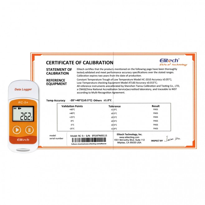 DATALOGGER DE TEMPERATURA (-30 A 70°C) 32000 LEITURAS CONEXÃO USB DIRETA RC-5 e RC-5+ (IP67)  - INSTRUFIBER