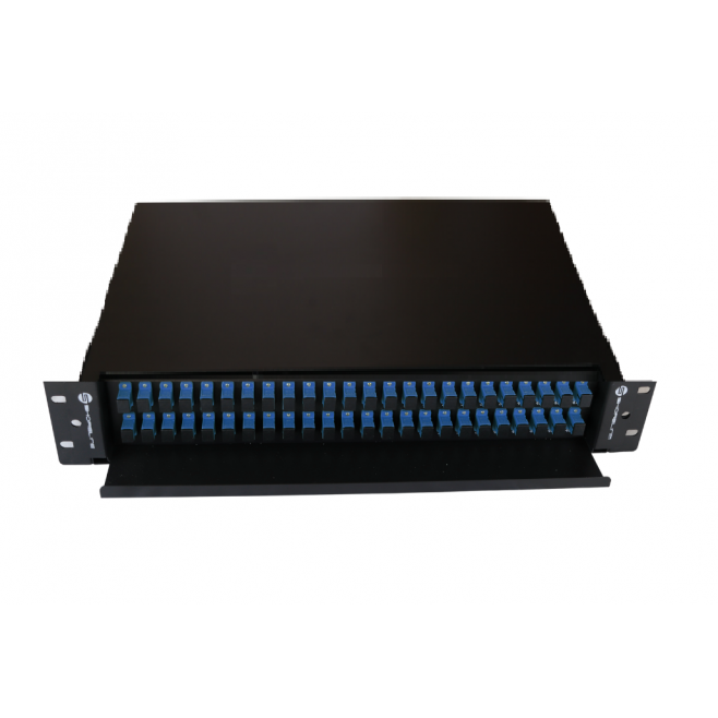 DIO RACK - DISTRIBUIDOR ÓPTICO DE 48FO MONTADO COM PIGTAIL MONOMODO -  SC/UPC - INSTRUFIBER