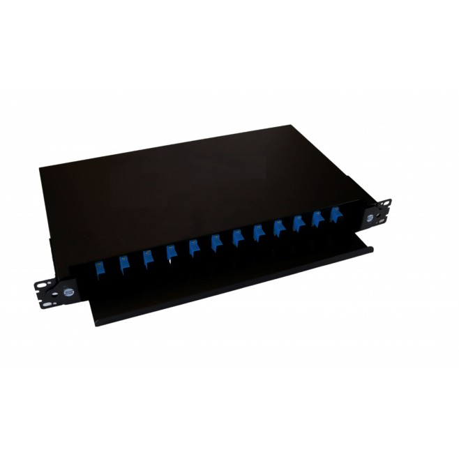 DIO RACK - DISTRIBUIDOR ÓPTICO DE 12FO MONTADO COM PIGTAIL MONOMODO - SC/UPC - INSTRUFIBER