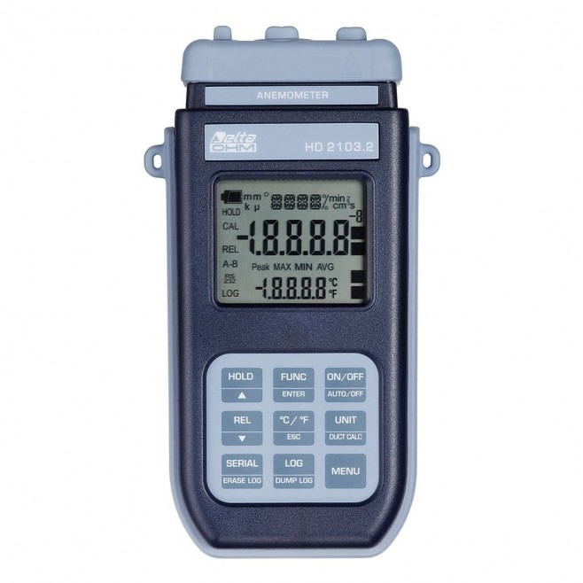 Termô-Anemômetro Digital Portátil Com Datalogger  – HD2103.1 / HD2103.2 - InstruFiber