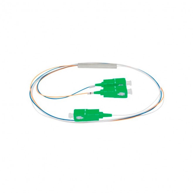 Splitter Cabo Óptico com Divisor PLC (Splitter) 1X2 SC/APC - InstruFiber