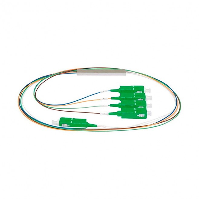 Splitter Cabo Óptico com Divisor PLC (Splitter) 1X4 SC/APC - InstruFiber