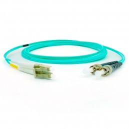 Cordão Óptico Duplex MM Acqua OM3 10 Gigabit 50/125µ LC-PC/ST-PC 2,5m - InstruFiber