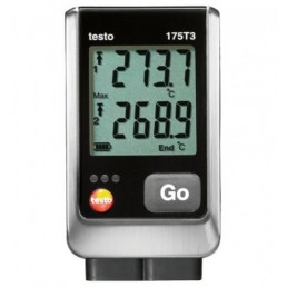 TESTO 175 T3 DATA LOGGER DE TEMPERATURA DE 2 CANAIS COM CONEXÕES A SENSOR EXTERNO (TP TIPO T E TIPO K) - INSTRUFIBER