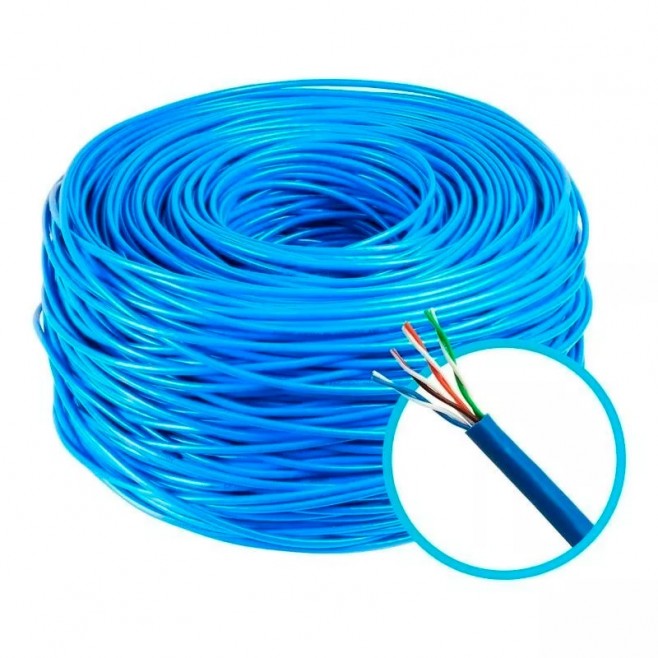 CABO UTP CAT6 CM AZUL AMP (CAIXA COM 305M) - INSTRUFIBER