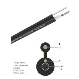 CABO ÓPTICO GELEADO SM 12FO FIG 8 DROP POR METRO - INSTRUFIBER