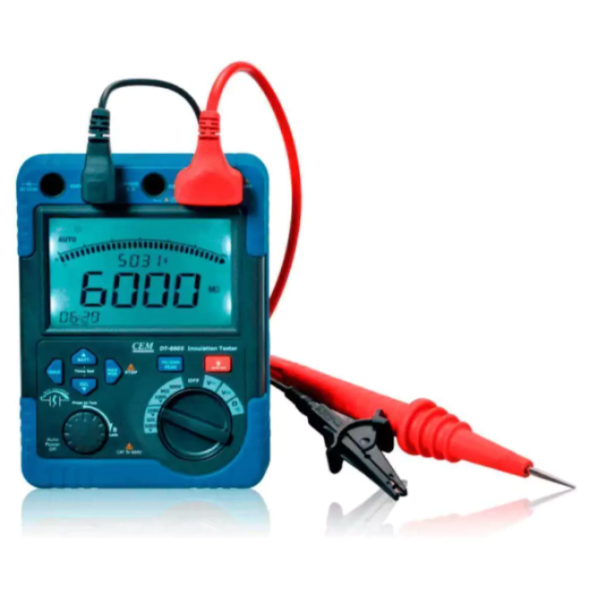 Megômetro Digital Isolamento de Alta Tensão 5kV - DT6605 - CEM - INSTRUFBER