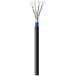 CABO DE REDE CFTV EXT F UTP CAT5E 24AWG DUPLA CAPA PRETO 305M CONDUTTI - INSTRUFIBER