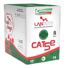 CABO DE REDE UTP CAT5E 24AWG CMX BRANCO 305M CONDUTTI - INSTRUFIBER