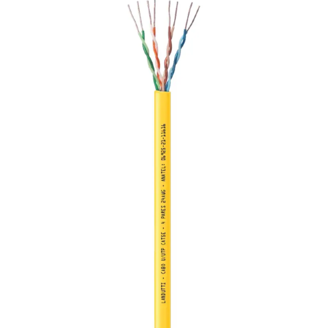 CABO UTP CAT5E 24AWG CMX AMARELO 305M CONDUTTI - INSTRUFIBER
