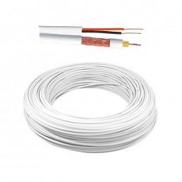 CABO COAXIAL RGC 59+BIP 67% MALHA 300M BRANCO 2X26AWG - INSTRUFIBER