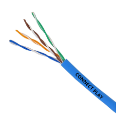 Cabo LAN U/UTP CAT5E 4Px24AWG CMX Capa Simples AZUL 305m - INSTRUFIBER