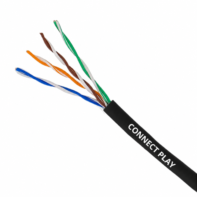 Cabo LAN F/UTP CAT5E 4Px24AWG CMX BLINDADO DUPLA CAPA PRETO 305m - INSTRUFIBER