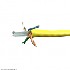 Cabo de Rede CAT6 Amarelo 4PX23AWG UTP - INSTRUFIBER