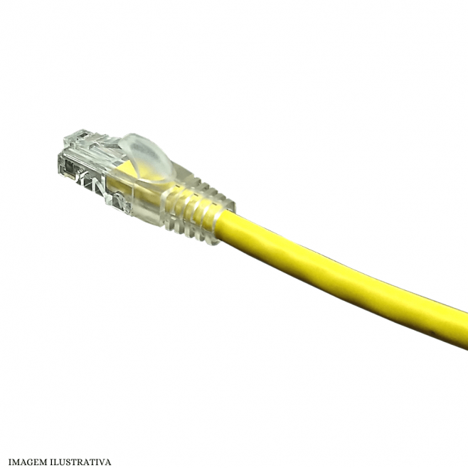 Patch Cord Cat6 Amarelo UTP 10/100/1000Mbps - INSTRUFIBER