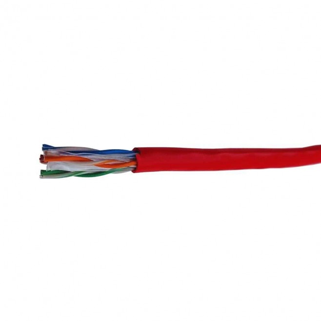 Cabo de Rede Cat6 Vermelho UTP Gigabit - INSTRUFIBER