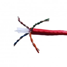 Cabo de Rede Cat6 Vermelho UTP Gigabit - INSTRUFIBER