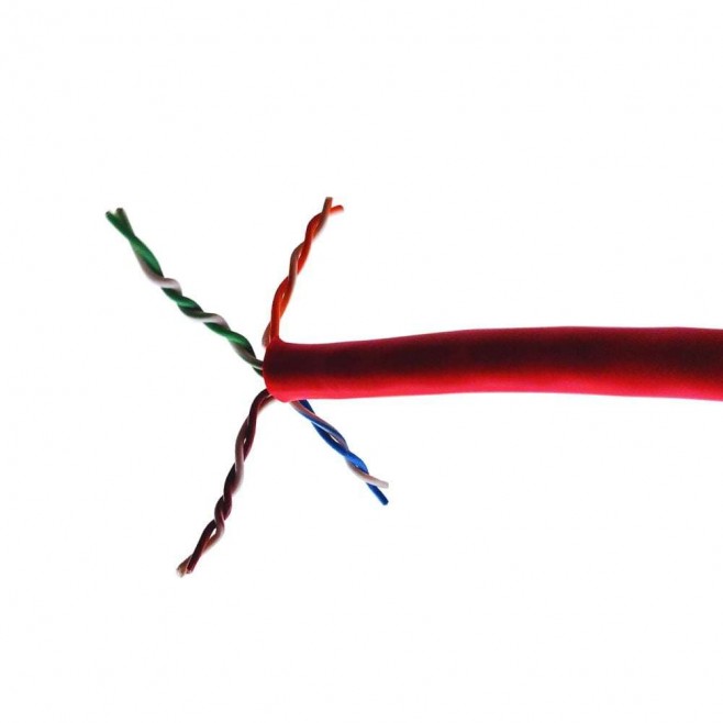 Cabo de Rede Cat6 Vermelho UTP Gigabit - INSTRUFIBER