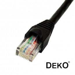 Patch Cord CAT6 Preto Montado 10/100/1000Mbps - INSTRUFIBER