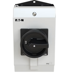 CHAVE SECCIONADORA TRIPOLAR 32A MANOPLA PRETA / MONTADA EM CAIXA IP65 P1-32/I2/SVB-SW EATON - INSTRUFIBER