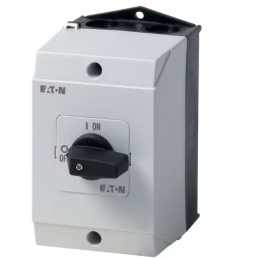 CHAVE SECCIONADORA TRIPOLAR 32A MANOPLA PRETA / MONTADA EM CAIXA IP65 P1-32/I2 EATON - INSTRUFIBER