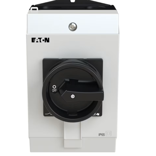 CHAVE SECCIONADORA TRIPOLAR 32A 1NA + 1NF MANOPLA PRETA / MONTADA EM CAIXA IP65 P1-32/I2H/SVB-SW/HI11 EATON - INSTRUFIBER