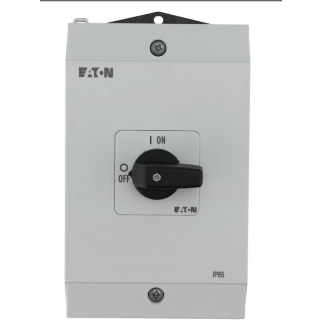 CHAVE SECCIONADORA TRIPOLAR + NEUTRO 25A MANOPLA PRETA / MONTADA EM CAIXA IP65 P1-25/I2/N EATON - INSTRUFIBER