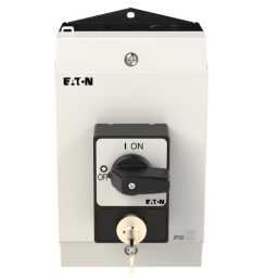 CHAVE SECCIONADORA TRIPOLAR 25A MANOPLA PRETA FECHADURA SVA / MONTADA EM CAIXA IP65 P1-25/I2/SVA(A) EATON - INSTRUFIBER