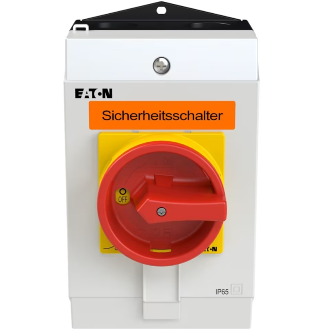 CHAVE SECCIONADORA DE EMERGENCIA TRIPOLAR 25A / MONTADA EM CAIXA IP65 P1-25/I2-SI EATON - INSTRUFIBER
