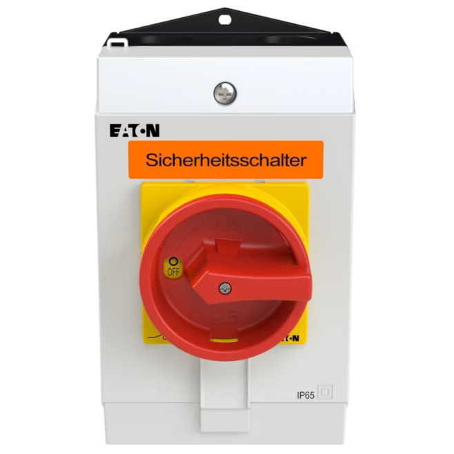 CHAVE SECCIONADORA DE EMERGENCIA TRIPOLAR 25A 1NA + 1NF / MONTADA EM CAIXA IP65 P1-25/I2-SI/HI11 EATON - INSTRUFIBER