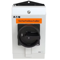 CHAVE SECCIONADORA TRIPOLAR + NEUTRO 25A MANOPLA PRETA / MONTADA EM CAIXA IP65 P1-25/I2-SI/N-SW EATON - INSTRUFIBER