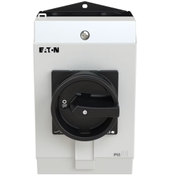 CHAVE SECCIONADORA TRIPOLAR 32A 1NA + 1NF MANOPLA PRETA / MONTADA EM CAIXA IP65 P1-32/I2/SVB-SW/HI11 EATON - INSTRUFIBER
