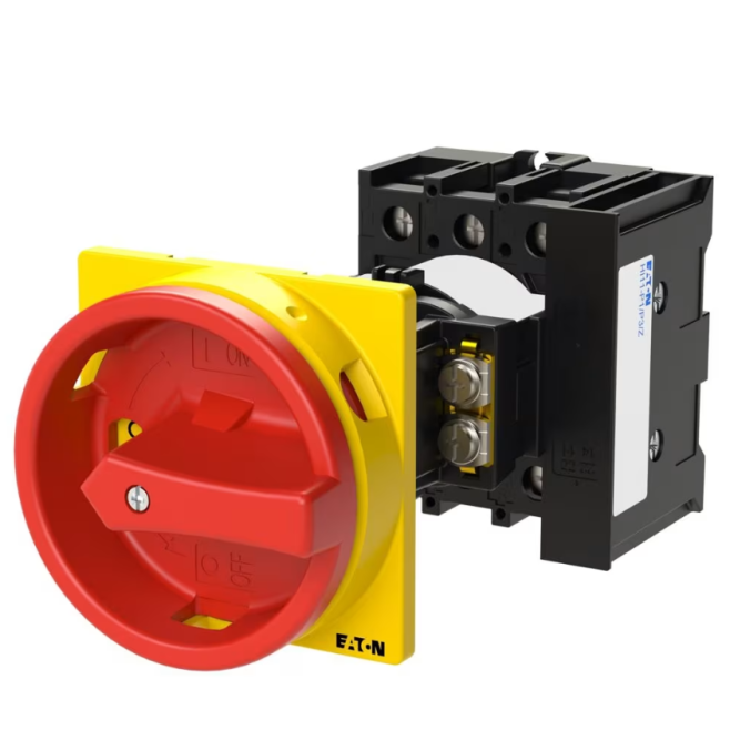 CHAVE SECCIONADORA DE EMERGENCIA TRIPOLAR 32A 1NA + 1NF / MONTADA NA TRASEIRA P1-32/V/SVB/HI11 EATON - INSTRUFIBER