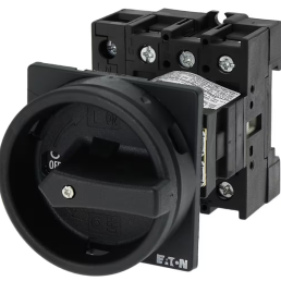 CHAVE SECCIONADORA TRIPOLAR + NEUTRO 25A MANOPLA PRETA / MONTADA EM TRASEIRA P1-25/V/SVB-SW/N EATON - INSTRUFIBER