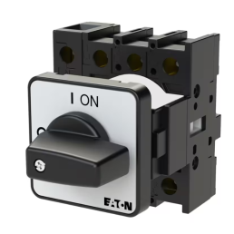 CHAVE SECCIONADORA TRIPOLAR + NEUTRO 25A MANOPLA PRETA / MONTAGEM EMBUTIDA P1-25/E/N EATON - INSTRUFIBER