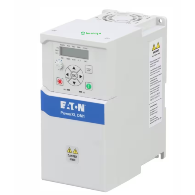 INVERSOR DE FREQUENCIA MONOFASICO DM1 PRO 3-5047-004A 220V 1F 2,2KW 11A RFI DM1-12011EB-S20S-EM - EATON