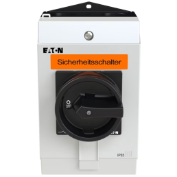 CHAVE SECCIONADORA TRIPOLAR 25A MANOPLA PRETA / MONTADA EM CAIXA IP65 P1-25/I2-SI-SW EATON - INSTRUFIBER