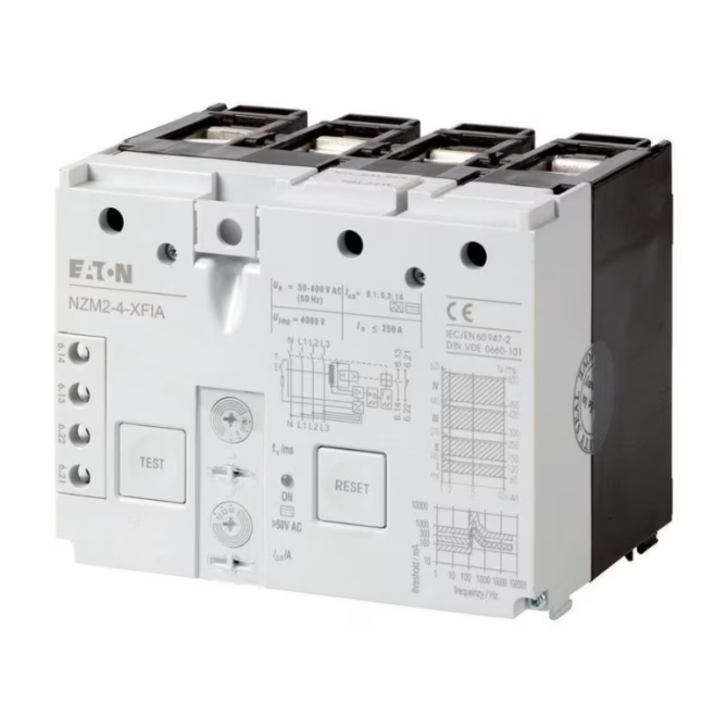 DISPOSITIVO DE PROTECAO ELETRICA TIPO FUGA A TERRA TETRAPOLAR 0,3-1A MONTAGEM INFERIOR NZM2-4-XFIA EATON - INSTRUFIBER