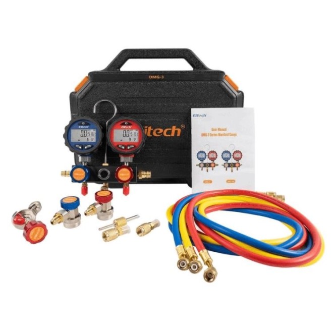 Dmg 3 Manifold Digital Com 02 Manômetros Para 87 Tipos De Gases - INSTRUFIBER