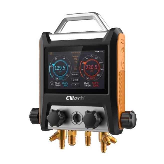 Manifold digital inteligente com Vacuometro Bluetooth 4 Vias e Maleta MS-4000 - INSTRUFIBER