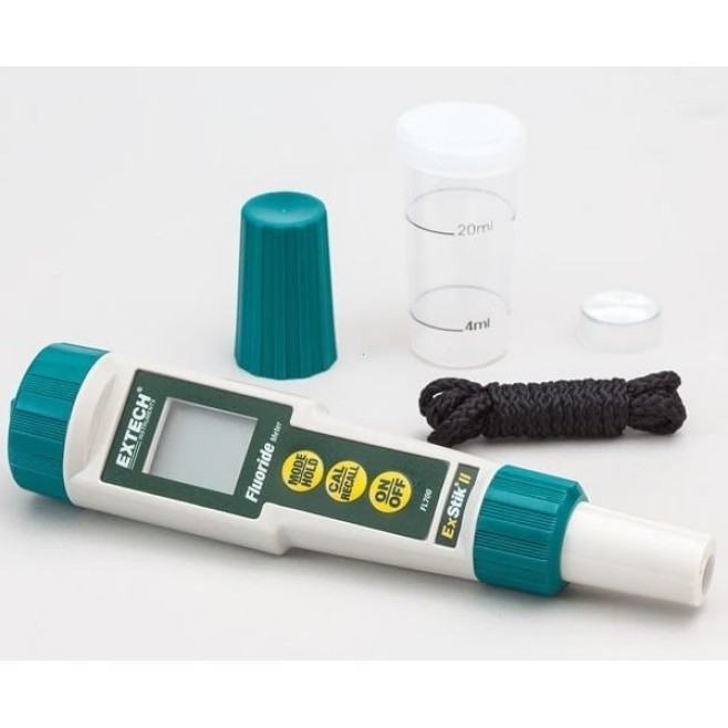 Medidor de fluoreto Leitura de 0,1 a 9,99 ppm mv ou mg/L - Extech - FL700 - INSTRUFIBER Medidor de fluoreto Leitura de 0,1 a 9,99 ppm mv ou mg/L - Extech - FL700 - INSTRUFIBER