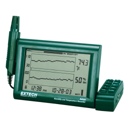 TERMOHIGRÔMETRO C/ DATA LOGGER, ALARME E SONDA DESTACÁVEL - EXTECH - RH520B - INSTRUFIBER