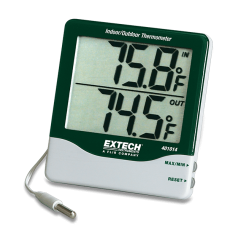 TERMÔMETRO MESA/PAREDE MÁX/MÍN (TEMP INT(-10+60ºC)/EXT(-50+70ºC)) - EXTECH - 401014 - INSTRUFIBER