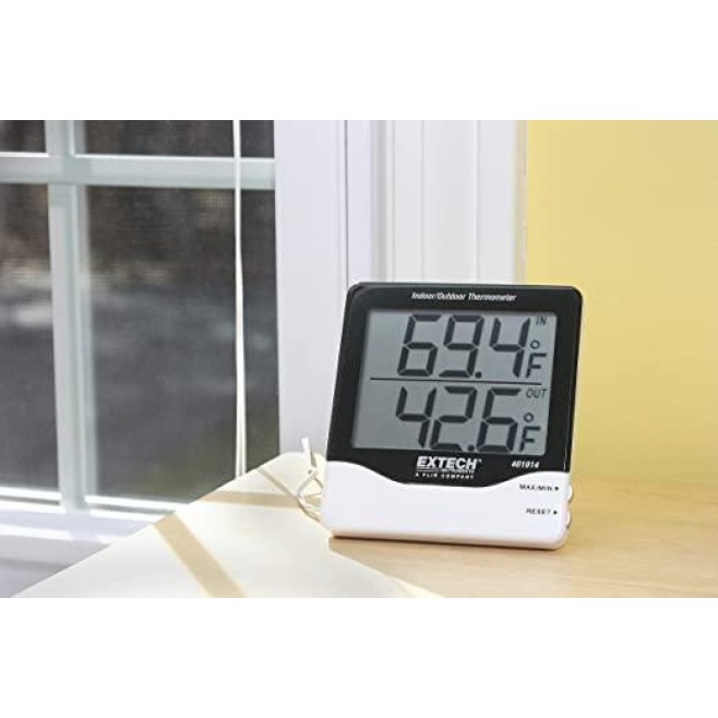 TERMÔMETRO MESA/PAREDE MÁX/MÍN (TEMP INT(-10+60ºC)/EXT(-50+70ºC)) - EXTECH - 401014 - INSTRUFIBER TERMÔMETRO MESA/PAREDE MÁX/MÍN (TEMP INT(-10+60ºC)/EXT(-50+70ºC)) - EXTECH - 401014 - INSTRUFIBER