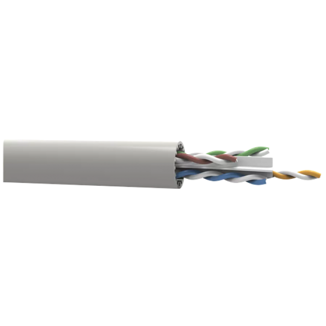 CABO MULTILAN U/UTP 24AWGX4P CAT.5E CM Cinza ROHS (CAIXA 305M) - INSTRUFIBER