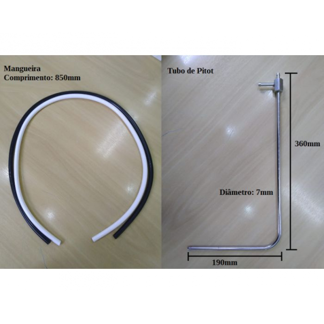  MANÔMETRO DIGITAL DE PRESSÃO DIFERENCIAL COM ANEMÔMETRO E TUBO DE PITOT | IF10PSI - INSTRUFIBER