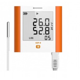 GSP-8 Datalogger de temperatura e Umidade Com sensor externo até 100 mil leituras Alta Precisão 0,3°C - INSTRUFIBER