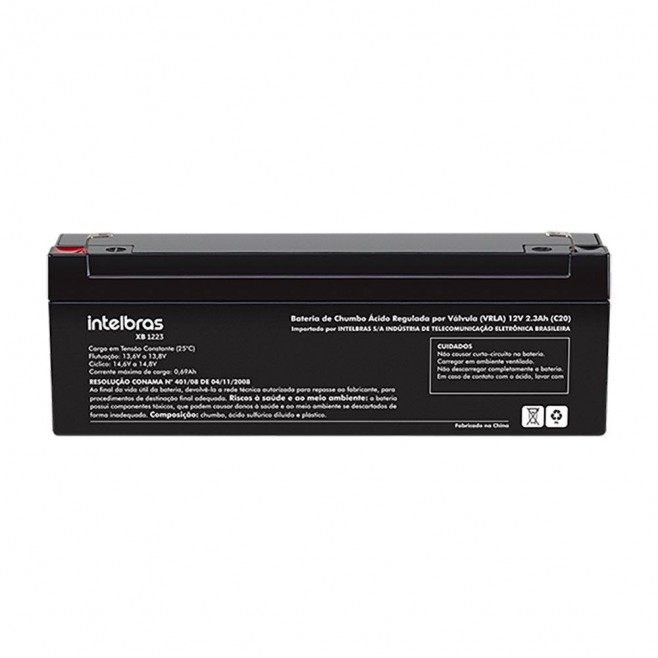 BATERIA 12V 2.3AH PARA CENTRAL DE INCENDIO XB 1223 - INSTRUFIBER