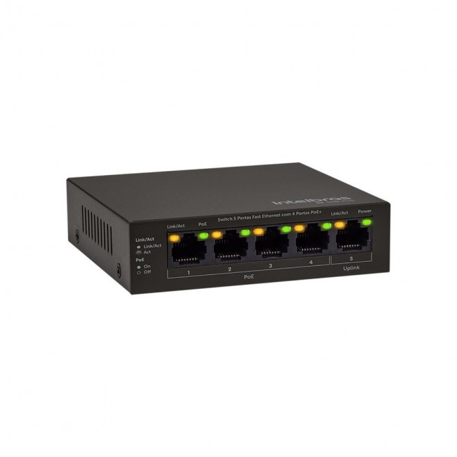 SWITCH 5 PORTAS INTELBRAS FAST ETHERNET SF 500 POE - INSTRUFIBER