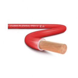 CABO FLEXIVEL FLEXSIL 750V 10MM VERMELHO ROLO 100M - SIL - INSTRUFIBER